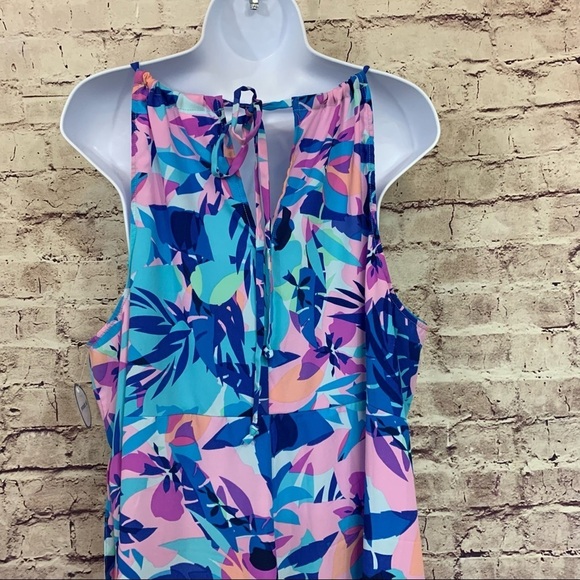 Swim Suits For All Blue Floral Maxi Cover Up Dress - Picture 7 of 13